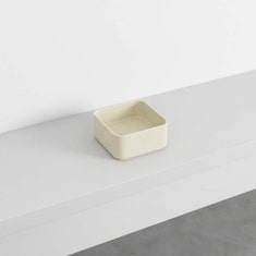 Immagine di Cielo SHUI COMFORT lavabo minimo quadrato H 11,5 x 25 x 25 cm, da appoggio, colore lino finitura opaco MILAQLN