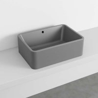 Immagine di Cielo SHUI COMFORT lavabo rettangolare H 20 x 60 x 42 cm, da appoggio, colore cemento finitura opaco SHLAA6020CM