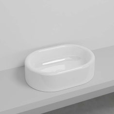 Immagine di Cielo ITACA lavabo ovale da appoggio, senza troppopieno, colore bianco finitura lucido ITLAO