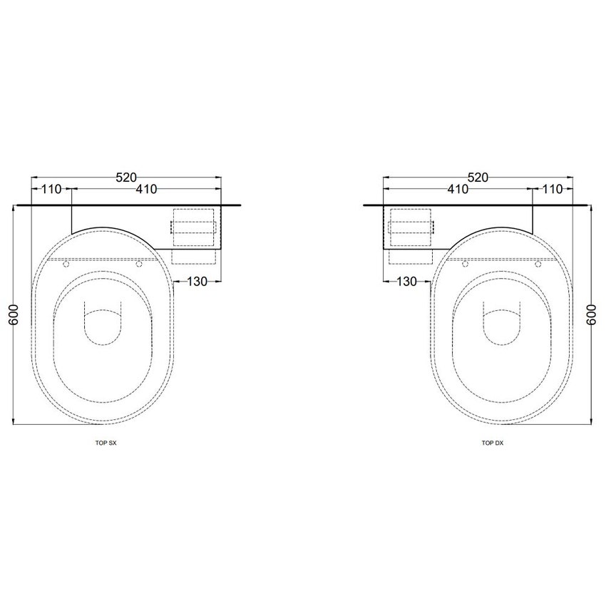 Immagine di Cielo ITACA vaso a terra, senza brida, senza sedile, colore bianco finitura lucido ITVAK