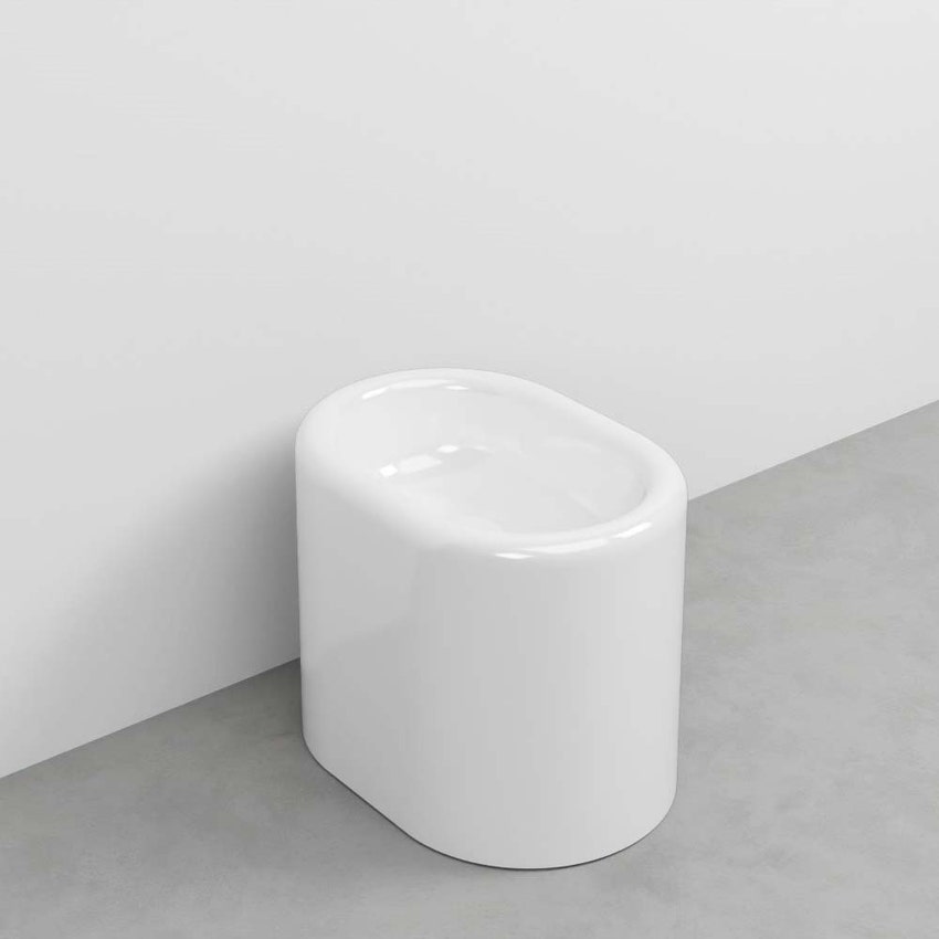Immagine di Cielo ITACA bidet a terra monoforo, colore bianco finitura lucido ITBI