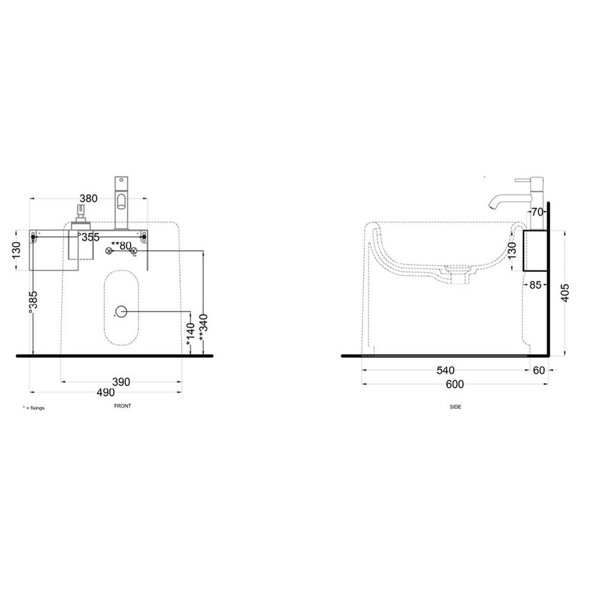 Immagine di Cielo ITACA bidet a terra monoforo, colore bianco finitura lucido ITBI
