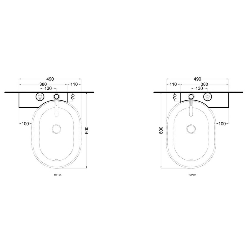 Immagine di Cielo ITACA bidet a terra monoforo, colore bianco finitura lucido ITBI