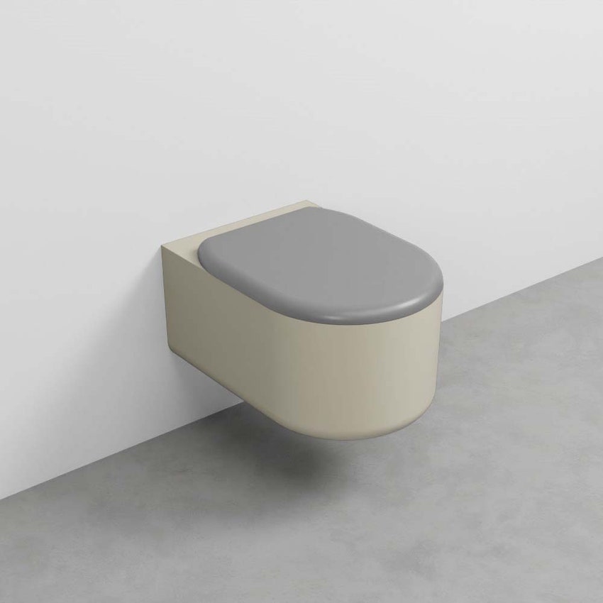 Immagine di Cielo ITACA vaso sospeso, senza brida, senza sedile, colore lino finitura opaco ITVSKLN