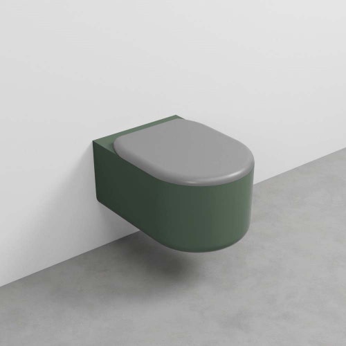 Immagine di Cielo ITACA vaso sospeso, senza brida, senza sedile, colore alga finitura lucido ITVSKAL
