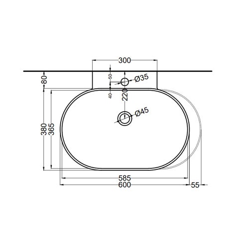 Immagine di Cielo OTIS lavabo ovale sospeso, monoforo, colore bianco finitura lucido OTLS