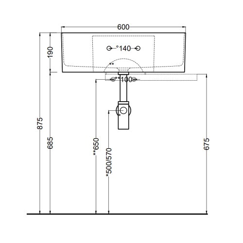 Immagine di Cielo OTIS lavabo ovale sospeso, monoforo, colore bianco finitura lucido OTLS