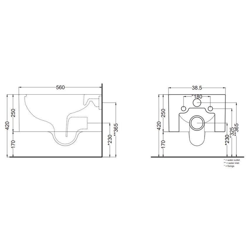 Immagine di Cielo OTIS vaso sospeso, senza brida, senza sedile, colore bianco finitura lucido OTVSK
