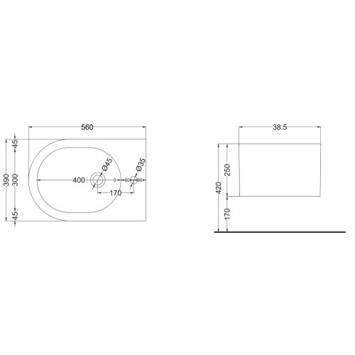 Immagine di Cielo OTIS bidet sospeso, monoforo, colore bianco finitura lucido OTBS