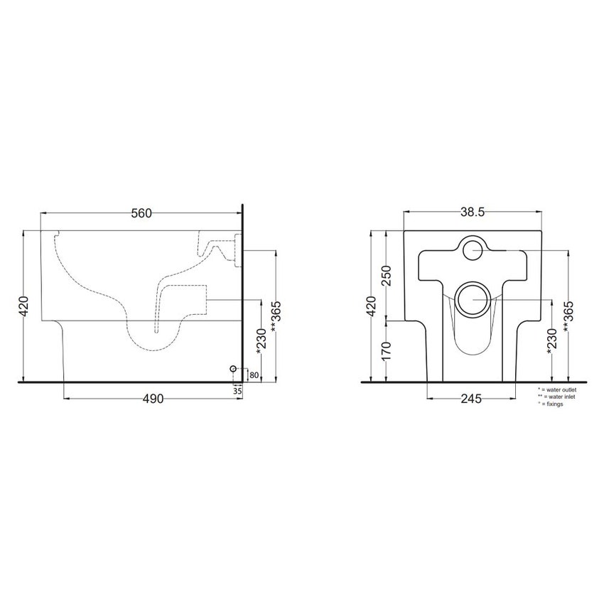 Immagine di Cielo OTIS vaso a terra, senza brida, senza sedile, colore bianco finitura lucido OTVAK