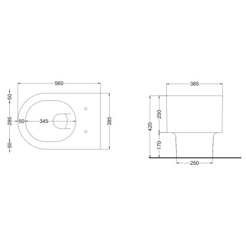 Immagine di Cielo OTIS vaso a terra, senza brida, senza sedile, colore bianco finitura lucido OTVAK