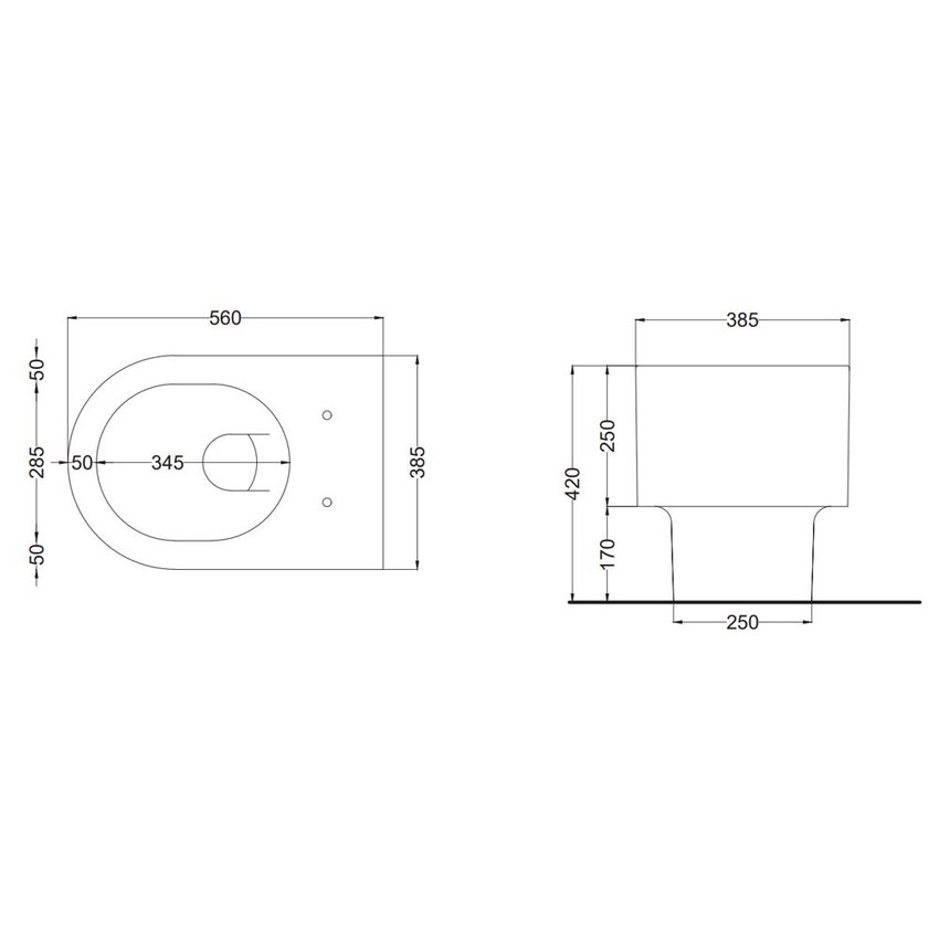 Immagine di Cielo OTIS vaso a terra, senza brida, senza sedile, colore bianco finitura lucido OTVAK