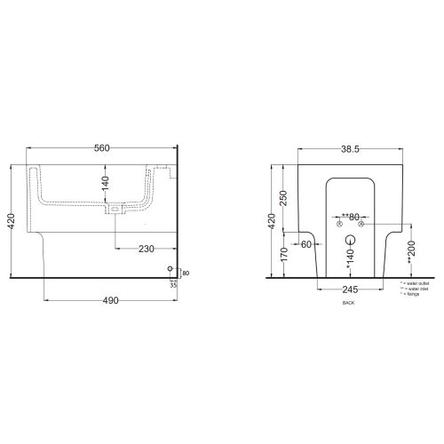 Immagine di Cielo OTIS bidet a terra, monoforo, colore bianco finitura lucido OTBI