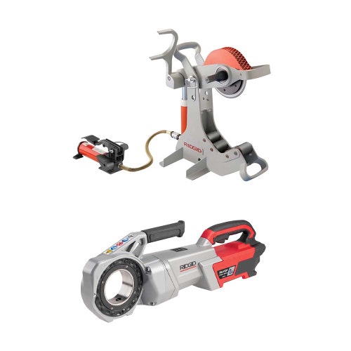 Immagine di Ridgid 760 FXP filettatrice 12-R 1/2" - 2" e 258 Tagliatubi 21/2" - 8" 71993+50767