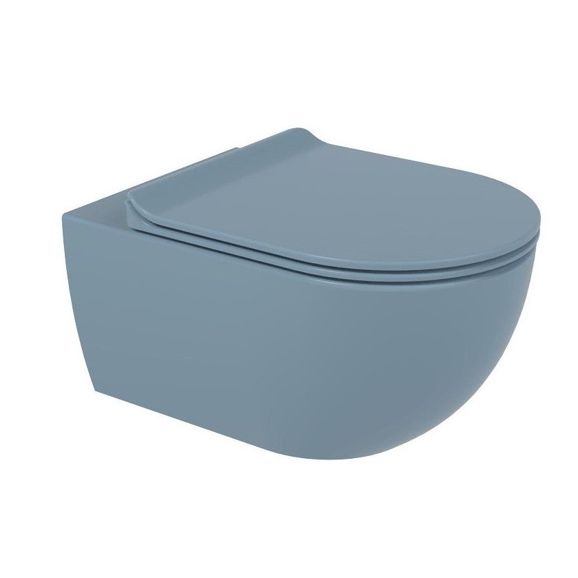 Immagine di Flaminia APP vaso sospeso con sistema gosilent®, senza brida e senza sedile, colore azzurro nuvola finitura opaco AP118SNUV