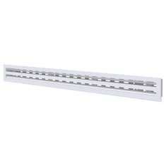 Immagine di Tecnosystemi Diffusore lineare a vista in alluminio con serranda e deflettore centrale L 100 cm, 2 feritoie PWD301634