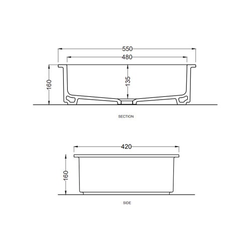 Immagine di Cielo I CATINI bacinella tonda Ø 55 cm, da appoggio, senza troppopieno, colore lino finitura opaco CALAO55LN