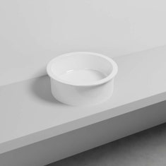 Immagine di Cielo I CATINI bacinella tonda Ø 45 cm, da appoggio, senza troppopieno, colore bianco finitura lucido CALAT45