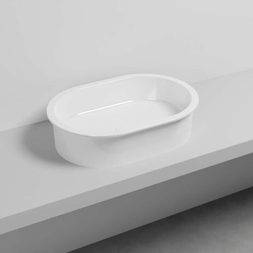 Immagine di Cielo I CATINI bacinella tonda Ø 65 cm, da appoggio, senza troppopieno, colore bianco finitura lucido CALAO65