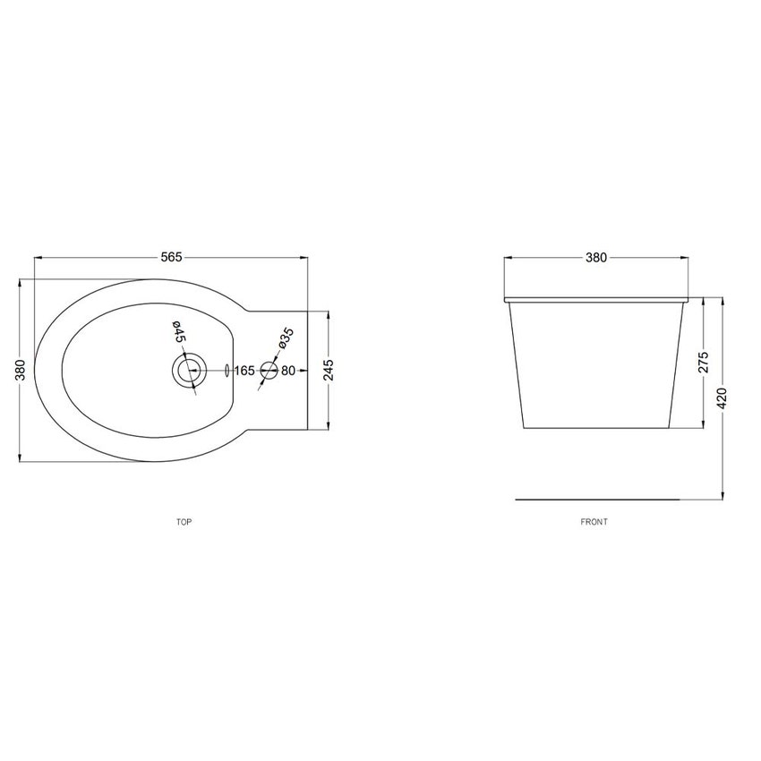 Immagine di Cielo I CATINI bidet sospeso monoforo, colore bianco finitura lucido CABS