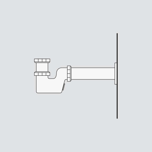 Immagine di Cielo Sifone ribassato per lavabo, finitura cromo SIFR
