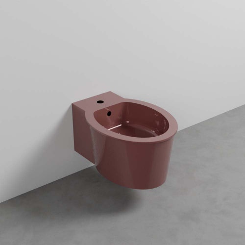 Immagine di Cielo I CATINI bidet sospeso monoforo, colore corallo finitura lucido CABSCO