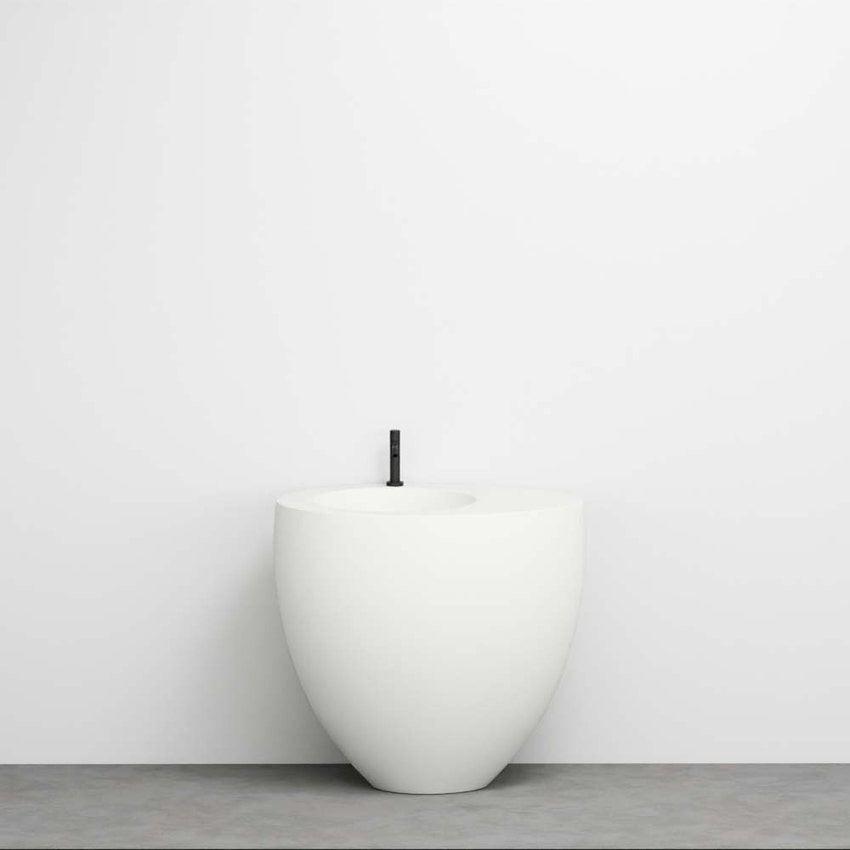 Immagine di Cielo LE GIARE lavabo freestanding installazione a parete, colore bianco finitura lucido LGFREE