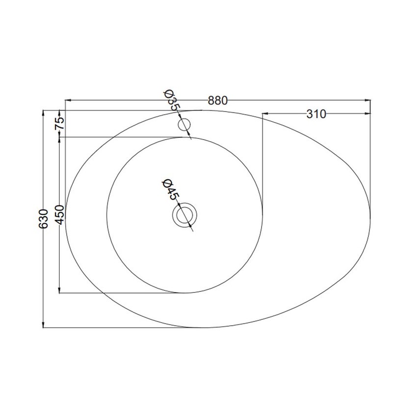 Immagine di Cielo LE GIARE lavabo freestanding installazione a parete, colore bianco finitura lucido LGFREE