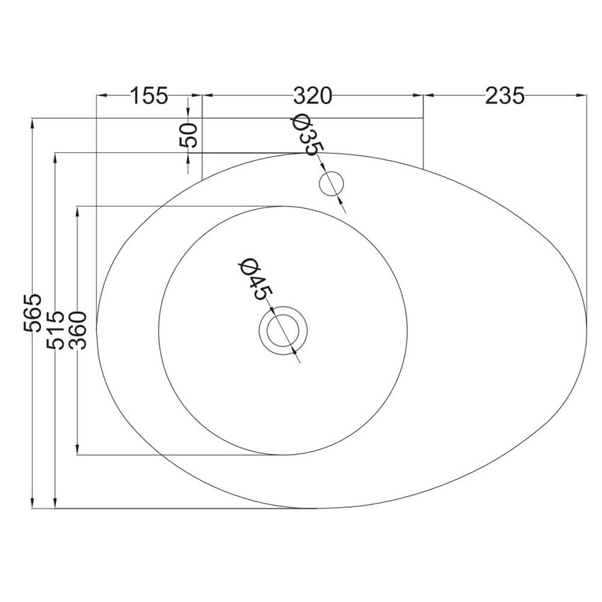 Immagine di Cielo LE GIARE lavabo sospeso H. 59 x 70 x 56 cm, colore bianco finitura lucido LGLS70