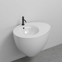 Immagine di Cielo LE GIARE lavabo sospeso H. 59 x 70 x 56 cm, con troppopieno, senza foro, colore bianco finitura lucido LGLS70TRSF