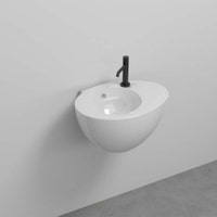 Immagine di Cielo LE GIARE lavabo sospeso H. 35 x 56 x 45 cm, senza foro, con troppopieno, colore bianco finitura lucido LGLS56TRSF