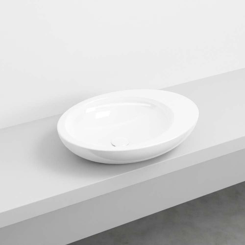 Immagine di Cielo LE GIARE lavabo da appoggio H. 14.5 x 60 x 45 cm, colore bianco finitura lucido LGLA60