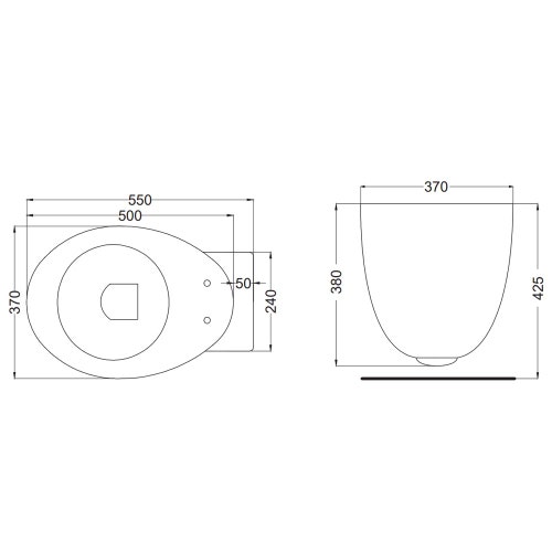 Immagine di Cielo LE GIARE vaso sospeso, senza sedile, colore bianco finitura lucido LGVS