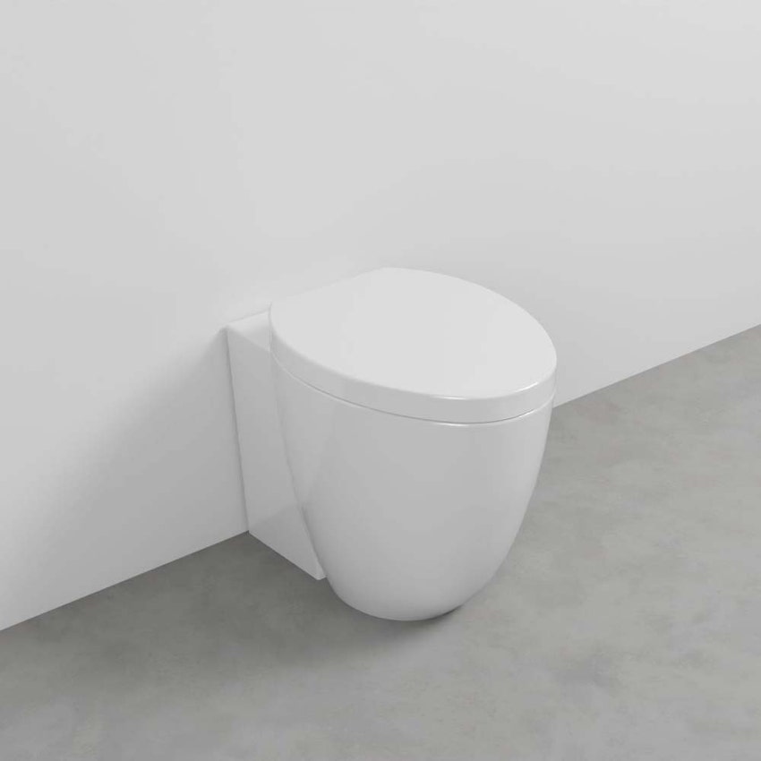 Immagine di Cielo LE GIARE vaso a terra, scarico parete trasformabile a terra con curva tecnica, senza sedile, colore bianco finitura lucido LGVA