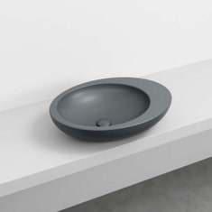 Immagine di Cielo LE GIARE lavabo da appoggio H. 14.5 x 60 x 45 cm, colore basalto finitura opaco LGLA60BA