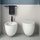 Cielo LE GIARE set sanitari sospesi, vaso con sedile a discesa rallentata e bidet monoforo, colore bianco finitura lucido LGVS+LGBSREV+CPVLGTF