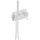 Nobili LIVE miscelatore monocomando ad incasso per doccia, a 2 vie, con deviatore, doccetta monogetto e flessibile 150 cm, senza corpo incasso, finitura polar white WESK100/TWM