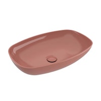 Immagine di Flaminia NUDASLIM lavabo L.60 cm da appoggio, senza troppopieno, colore terracotta finitura lucido ND60ATC