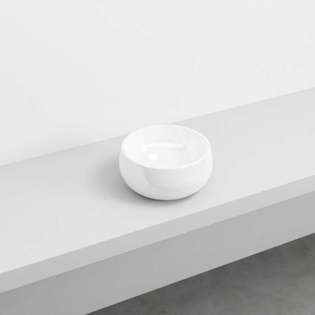 Immagine di Cielo LES PETITES bacinella tonda Ø 30 cm, da appoggio, senza troppopieno, colore bianco finitura lucido BATO30