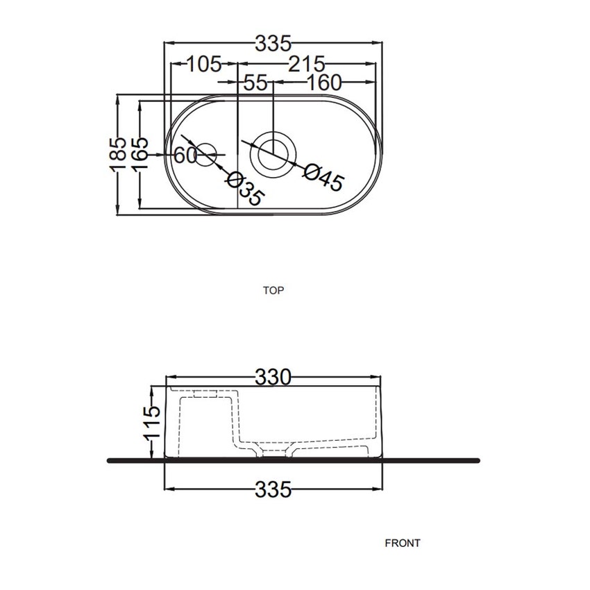 Immagine di Cielo LES PETITES lavabo ovale monoforo, da appoggio, senza troppopieno, colore bianco finitura lucido LPLAO