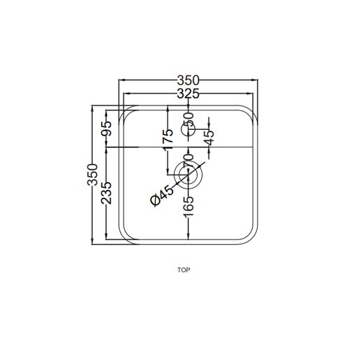 Immagine di Cielo LES PETITES lavabo quadrato monoforo H. 16 x 35 x 35 cm, da appoggio, senza troppopieno, colore bianco finitura lucido LPLAQ35