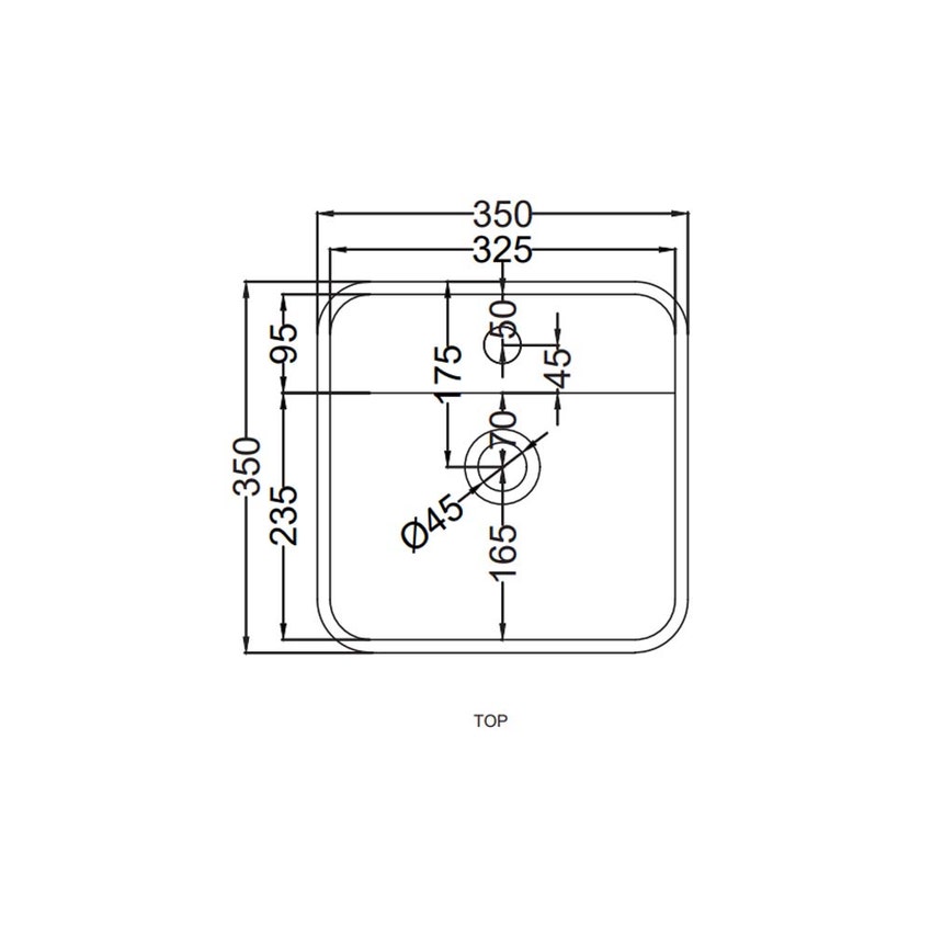 Immagine di Cielo LES PETITES lavabo quadrato monoforo H. 16 x 35 x 35 cm, da appoggio, senza troppopieno, colore bianco finitura lucido LPLAQ35