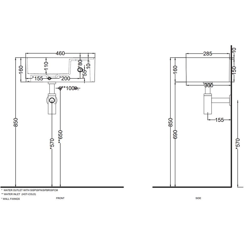 Immagine di Cielo LES PETITES lavabo ovale monoforo H. 16 x 46 x 30 cm, da appoggio / sospeso, senza troppopieno, colore bianco finitura lucido LPLAO46