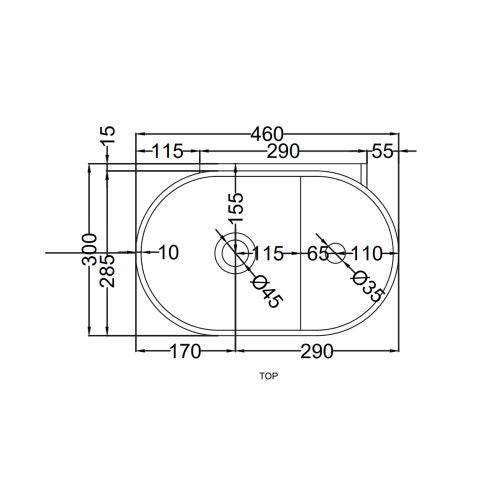 Immagine di Cielo LES PETITES lavabo ovale monoforo H. 16 x 46 x 30 cm, da appoggio / sospeso, senza troppopieno, colore bianco finitura lucido LPLAO46