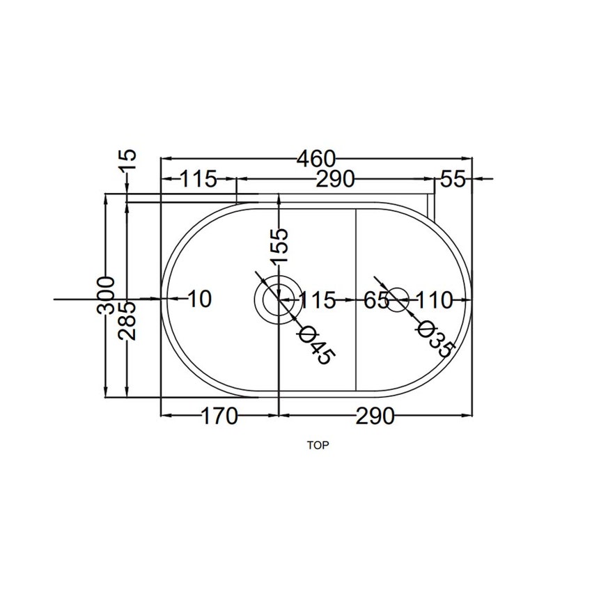 Immagine di Cielo LES PETITES lavabo ovale monoforo H. 16 x 46 x 30 cm, da appoggio / sospeso, senza troppopieno, colore bianco finitura lucido LPLAO46