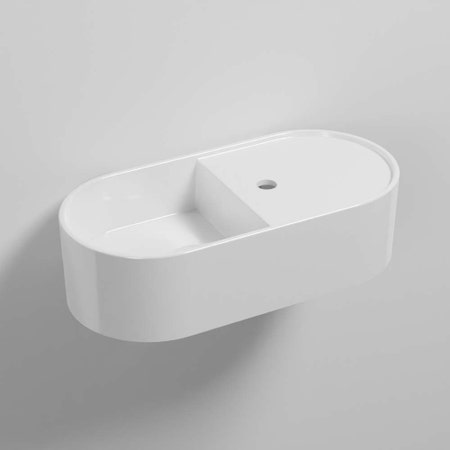 Immagine di Cielo LES PETITES lavabo ovale monoforo H. 16 x 60 x 30 cm, da appoggio / sospeso, senza troppopieno, colore bianco finitura lucido LPLAO60