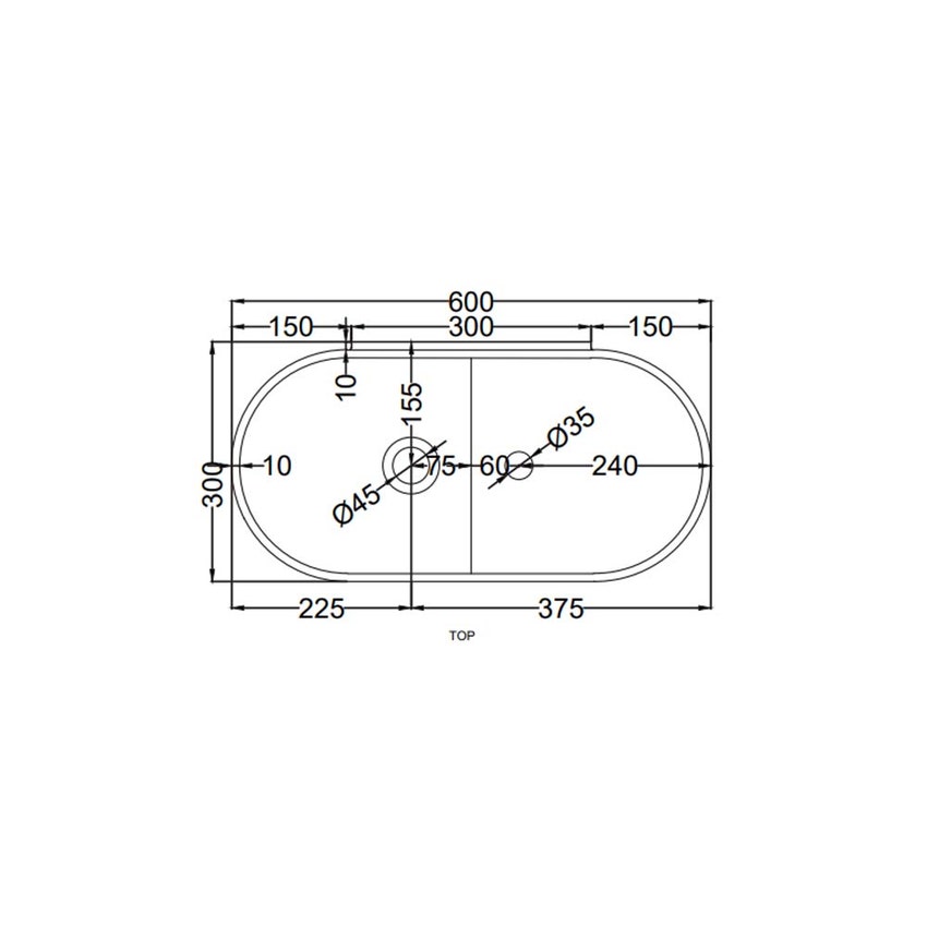 Immagine di Cielo LES PETITES lavabo ovale monoforo H. 16 x 60 x 30 cm, da appoggio / sospeso, senza troppopieno, colore bianco finitura lucido LPLAO60