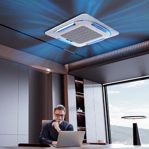 Immagine di TCL CASSETTE 4 VIE 60x60 Climatizzatore a cassetta monosplit Wi-Fi | unità esterna 2.6 kW unità interna 9000 BTU MN09SS2+NPAN60S1+ST09P0