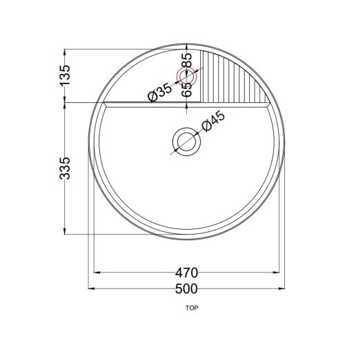 Immagine di Cielo ARCADIA lavabo tiberino tondo, monoforo, colore bianco finitura lucido TILA