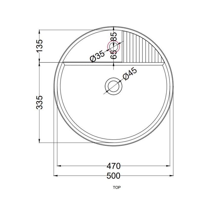 Immagine di Cielo ARCADIA lavabo tiberino tondo, monoforo, colore bianco finitura lucido TILA